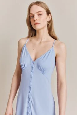 Sofia Crepe Midi Dress Perwinkle -Ghost Fashion Store D06G069 K30 27865 650px 964px