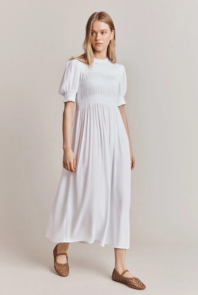Eloise Crepe Midi Dress White 4 Eloise Crepe Midi Dress White - Image 2