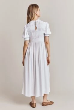 Eloise Crepe Midi Dress White 9 Eloise Crepe Midi Dress White -Ghost Fashion Store D06G071 C01 27944 650px 964px