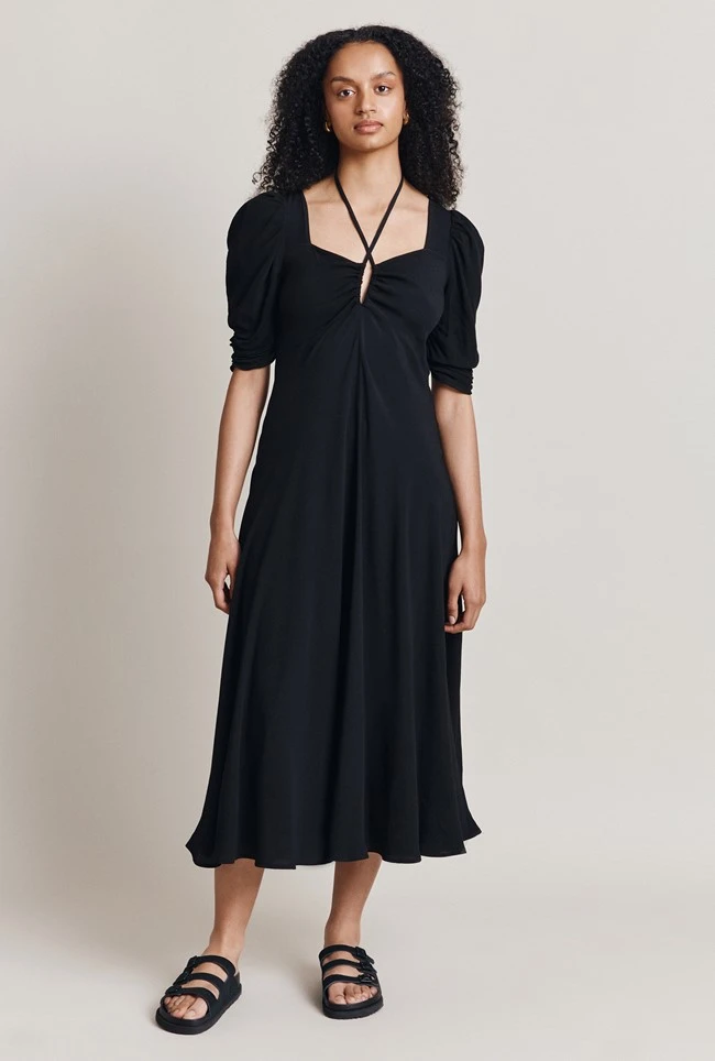 Penelope Crepe Midi Dress Black 4 Penelope Crepe Midi Dress Black - Image 2