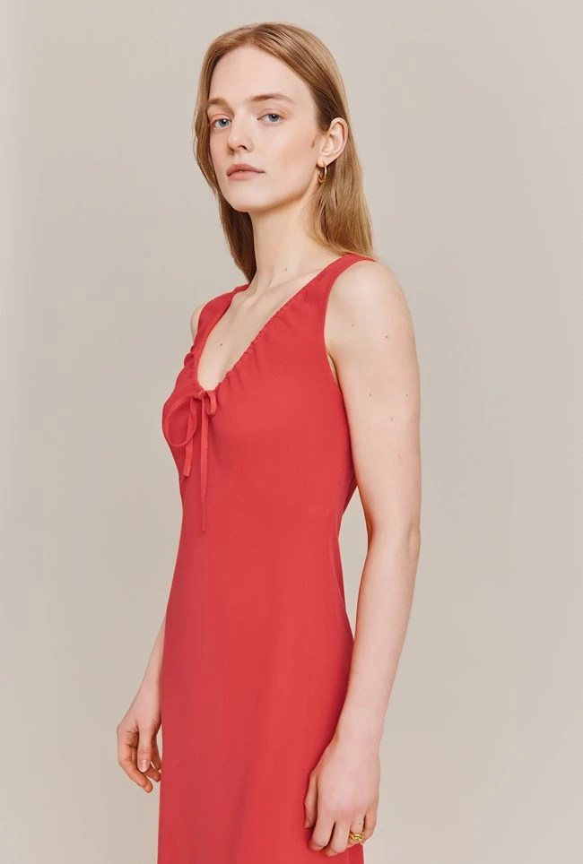 Trixie Crepe Midi Dress Sun Glow 5 Trixie Crepe Midi Dress Sun Glow - Image 3