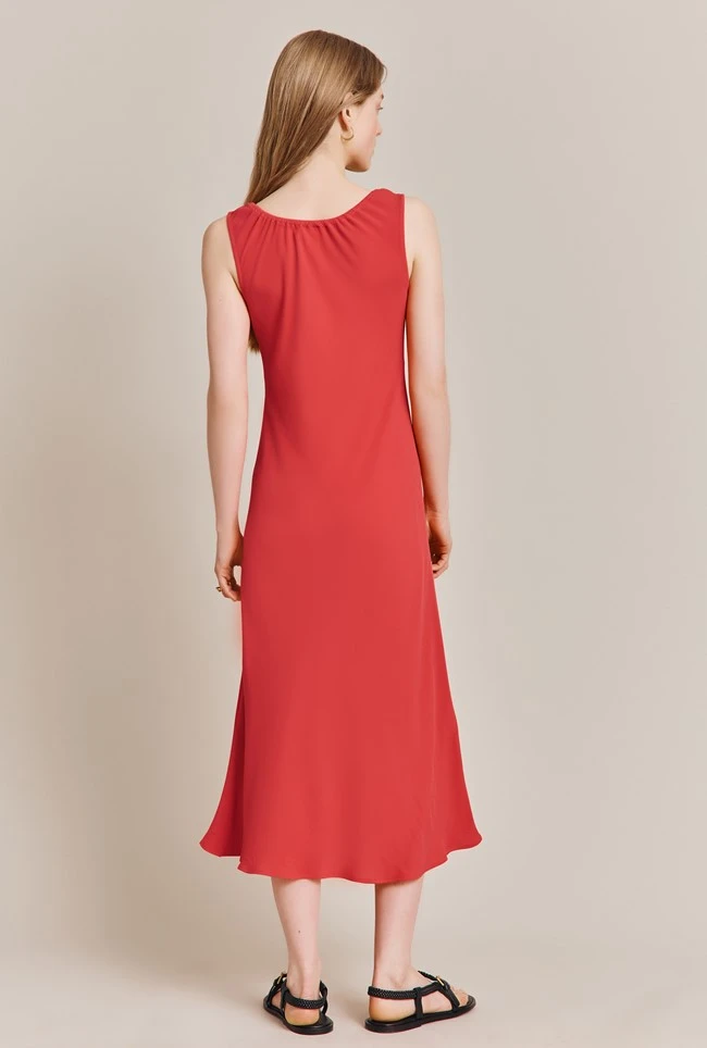 Trixie Crepe Midi Dress Sun Glow 6 Trixie Crepe Midi Dress Sun Glow - Image 4