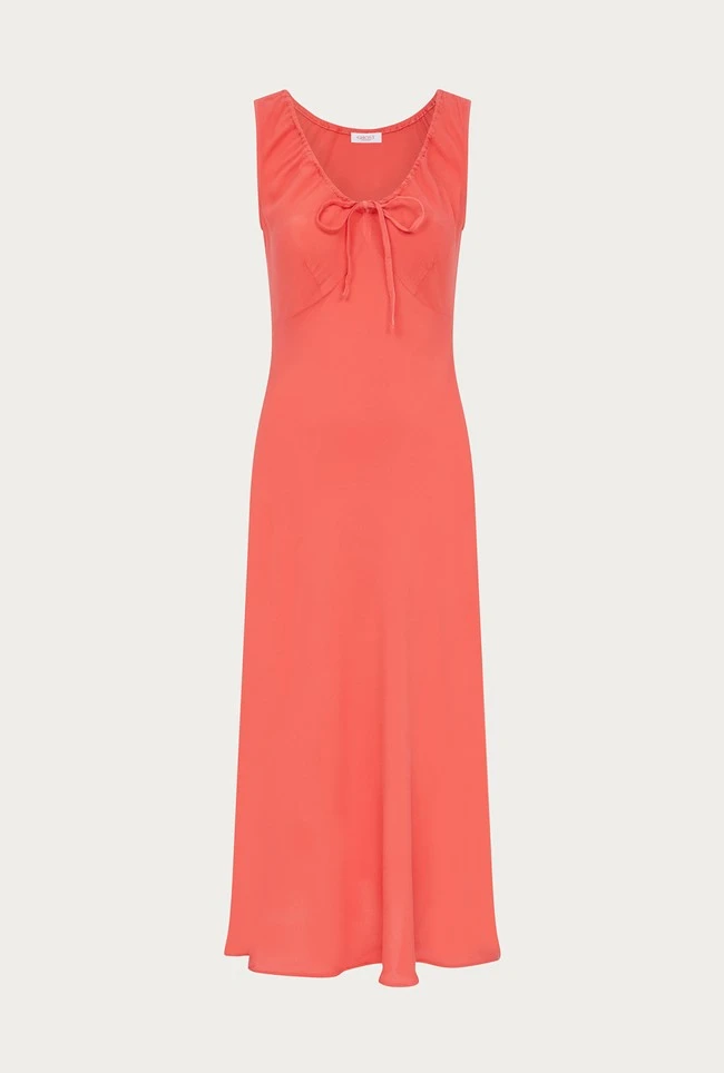 Trixie Crepe Midi Dress Sun Glow 7 Trixie Crepe Midi Dress Sun Glow - Image 5