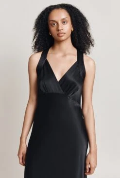 Lua Satin Midi Dress Black 9 Lua Satin Midi Dress Black -Ghost Fashion Store D06G076 A01 28382 650px 964px