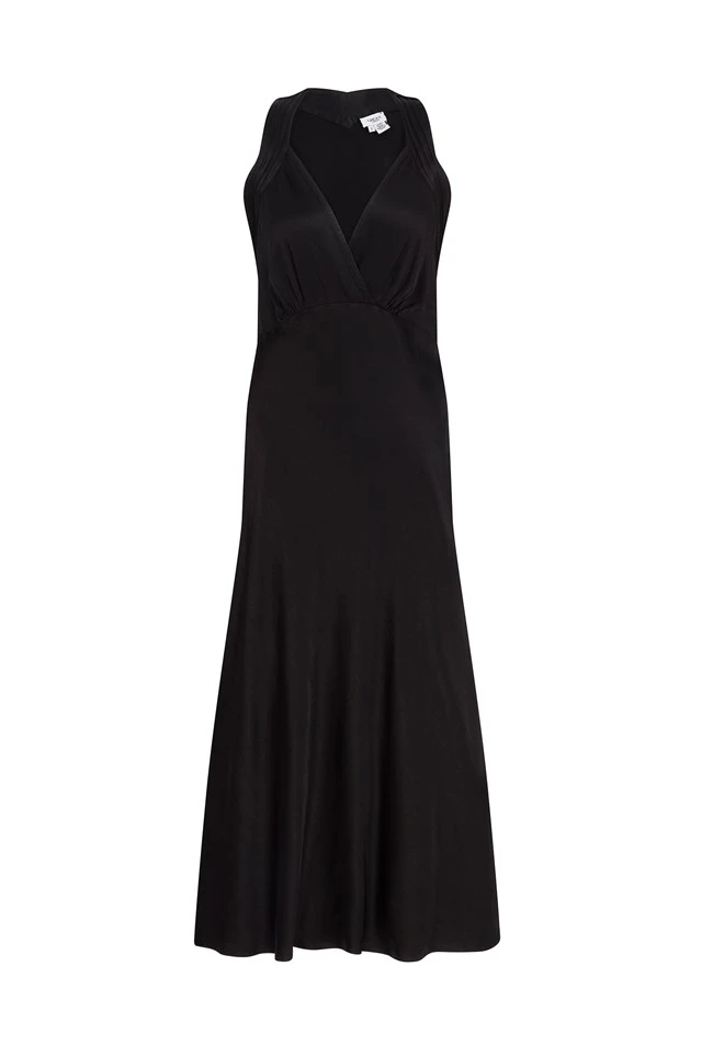 Lua Satin Midi Dress Black 7 Lua Satin Midi Dress Black - Image 5