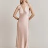 Lua Satin Midi Dress Oyster