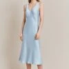Summer Satin Midi Dress Chambray Blue 1 Summer Satin Midi Dress Chambray Blue -Ghost Fashion Store D06G078 K26 27711 650px 964px