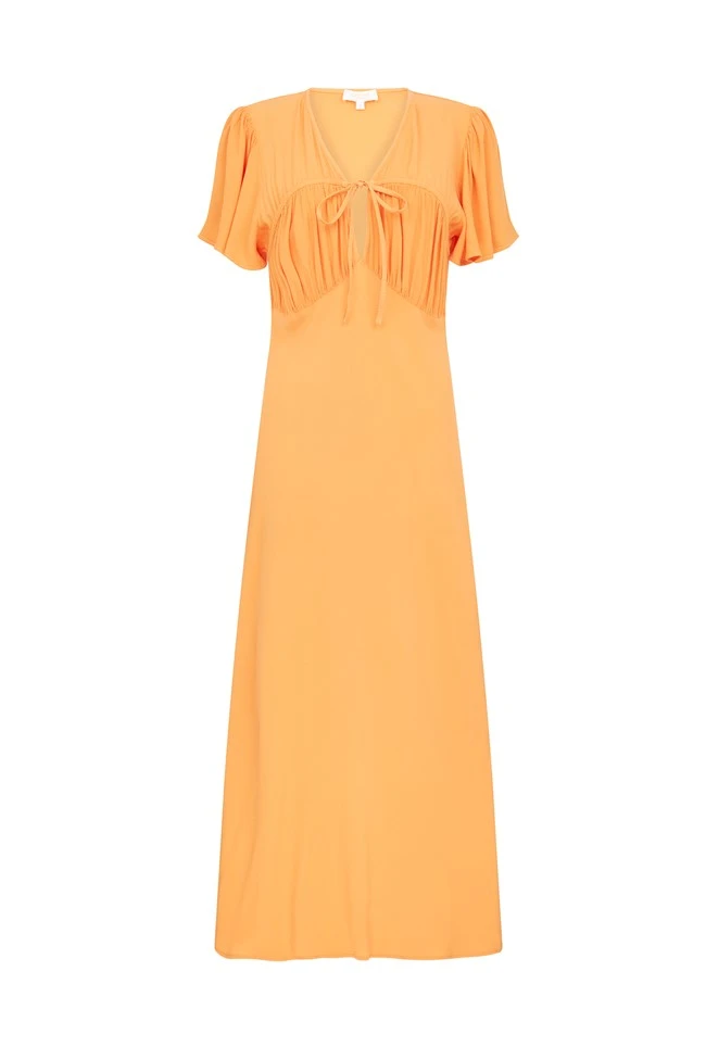 Laura Crepe Midi Dress Orange 7 Laura Crepe Midi Dress Orange - Image 5