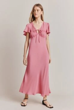 Laura Crepe Midi Dress Pale Rose 11 Laura Crepe Midi Dress Pale Rose -Ghost Fashion Store D06G085 H22 27819 650px 964px