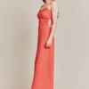 Sophie Crepe Midi Dress Coral