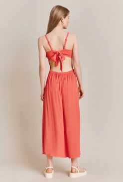 Sophie Crepe Midi Dress Coral -Ghost Fashion Store D06G086 F05 27850 650px 964px
