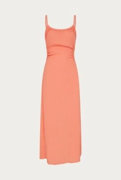 Sophie Crepe Midi Dress Coral -Ghost Fashion Store D06G086 F05 27851 650px 964px