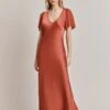 Jennifer Satin Midi Dress Orange 2 Jennifer Satin Midi Dress Orange -Ghost Fashion Store D06G089 F06 28400 650px 964px