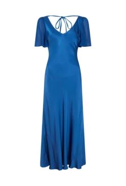 Jennifer Satin Midi Dress Blue 11 Jennifer Satin Midi Dress Blue -Ghost Fashion Store D06G089 K81 28410 650px 964px