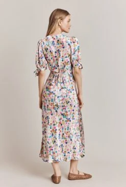 Josephine Satin Midi Dress Pink Umbrella Petals 12 Josephine Satin Midi Dress Pink Umbrella Petals -Ghost Fashion Store D06G096 Z58 28200 650px 964px