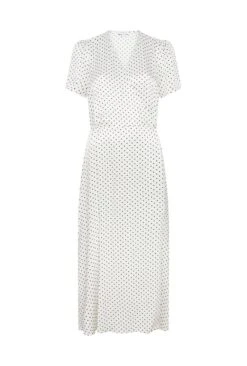 Hana Satin Midi Dress White Spot 11 Hana Satin Midi Dress White Spot -Ghost Fashion Store D06G099 Z70 28208 650px 964px