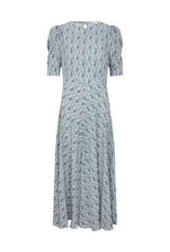 Erika Crepe Midi Dress Blue Paisley -Ghost Fashion Store D06G101 Z60 28351 650px 964px