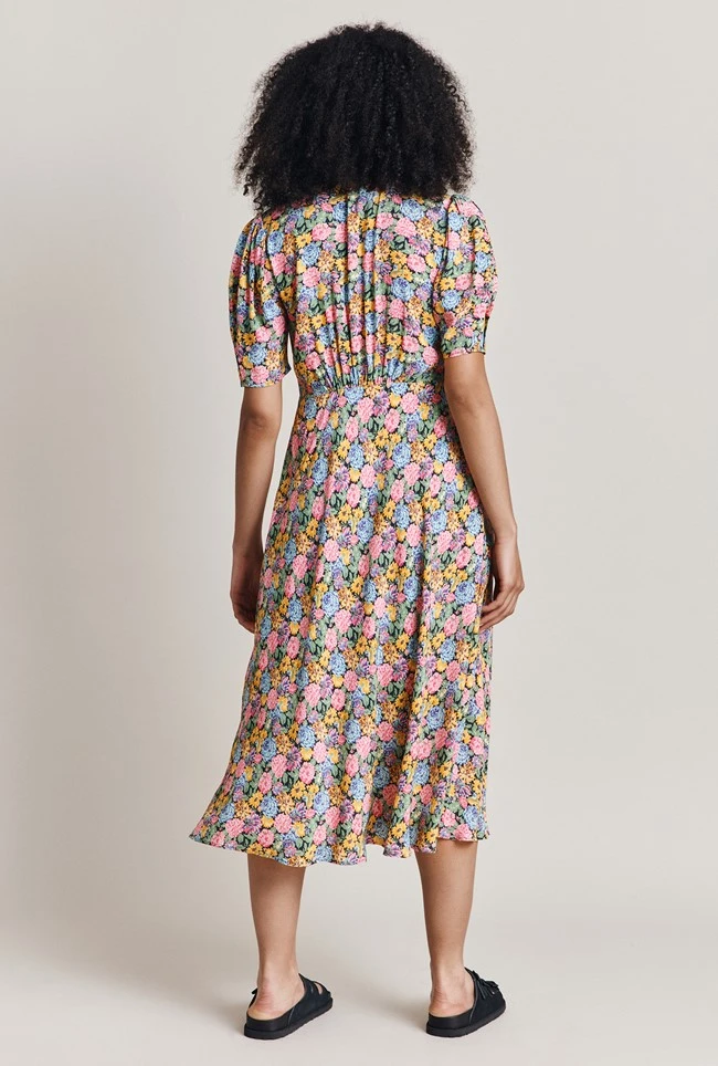Lucy Crepe Midi Dress Sunshine Floral 5 Lucy Crepe Midi Dress Sunshine Floral - Image 3
