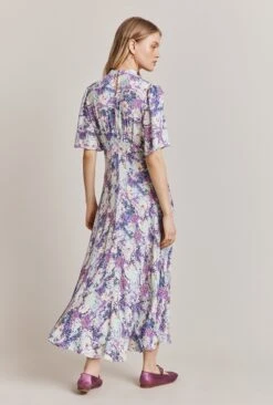 Penny Crepe Midi Dress Blue Dotty Clouds -Ghost Fashion Store D06G103 Z63 28238 650px 964px