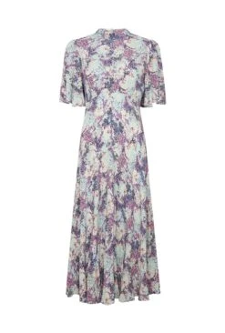 Penny Crepe Midi Dress Blue Dotty Clouds -Ghost Fashion Store D06G103 Z63 28241 650px 964px