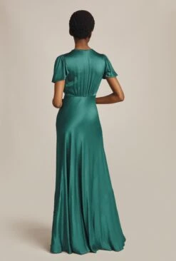 Delphine Satin Maxi Dress Emerald Green 9 Delphine Satin Maxi Dress Emerald Green -Ghost Fashion Store D07G022 J35 28475 650px 964px