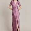 Delphine Satin Maxi Dress Purple Gumdrop