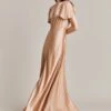 Delphine Satin Maxi Dress Dark Nude 1 Delphine Satin Maxi Dress Dark Nude -Ghost Fashion Store D07G022 N06 28666 650px 964px