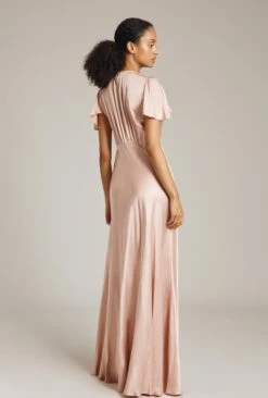 Delphine Satin Maxi Dress Boudoir Pink -Ghost Fashion Store D07G022 N27 28692 650px 964px