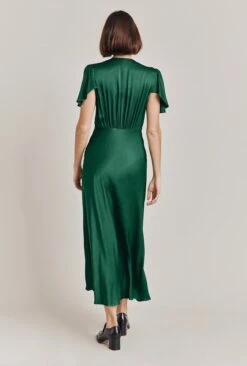 Grace Satin Midi Dress Dark Green 21 Grace Satin Midi Dress Dark Green -Ghost Fashion Store D07G023 J13 28683 650px 964px