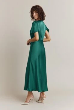 Grace Satin Midi Dress Dark Green 17 Grace Satin Midi Dress Dark Green -Ghost Fashion Store D07G023 J13 29563 650px 964px