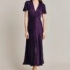 Grace Satin Midi Dress Dark Purple -Ghost Fashion Store D07G023 L91 28684 650px 964px