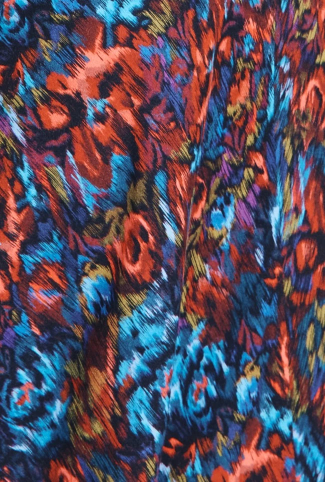 Lainey Crepe Midi Dress Blue Ikat 10 Lainey Crepe Midi Dress Blue Ikat - Image 8