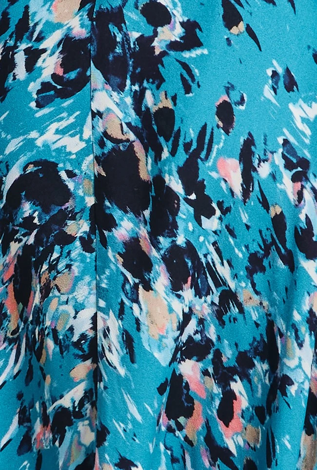 Dana Crepe Midi Dress Blue Inky Flowers 10 Dana Crepe Midi Dress Blue Inky Flowers - Image 8