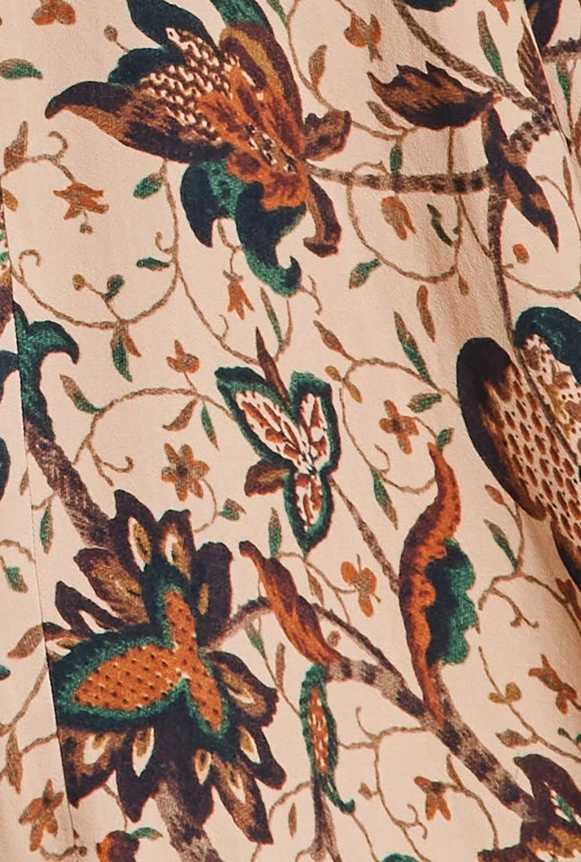 Dana Crepe Midi Dress Cream Jacobean Floral 10 Dana Crepe Midi Dress Cream Jacobean Floral - Image 8