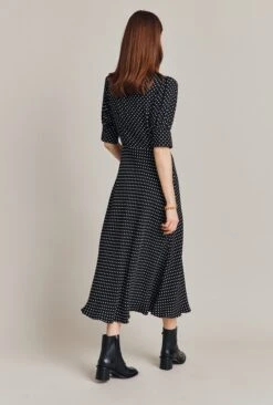 Wilma Crepe Midi Dress Black Spot 12 Wilma Crepe Midi Dress Black Spot -Ghost Fashion Store D07G034 Z14 28856 650px 964px