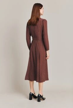 Lucinda Satin Midi Dress Russet Spot 11 Lucinda Satin Midi Dress Russet Spot -Ghost Fashion Store D07G040 Z15 28902 650px 964px