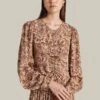 Ava Crepe Midi Dress Khaki Paisley 1 Ava Crepe Midi Dress Khaki Paisley -Ghost Fashion Store D07G042 Z02 29593 650px 964px