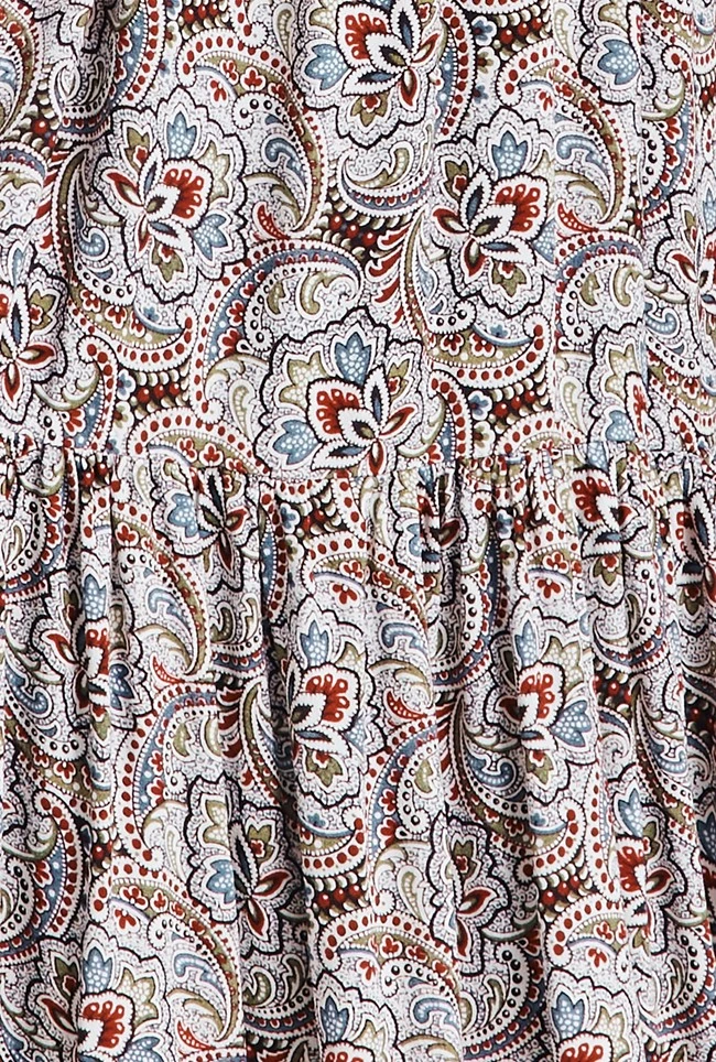 Maya Crepe Midi Dress Blue Paisley Star 8 Maya Crepe Midi Dress Blue Paisley Star - Image 6