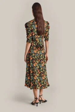 Sarah Crepe Midi Dress Classic Floral -Ghost Fashion Store D07G052 Z09 29582 650px 964px