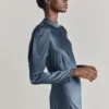 Harper Satin Midi Dress Dark Blue -Ghost Fashion Store D07G053 K06 30004 650px 964px