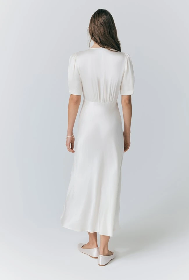 Madison Satin Button Through Dress 6 Madison Satin Button Through Dress - Image 4