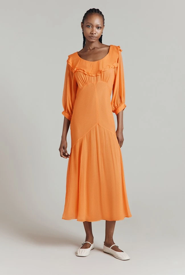 Poppy Polka Dot Godet Georgette Dress 7 Poppy Polka Dot Godet Georgette Dress - Image 5