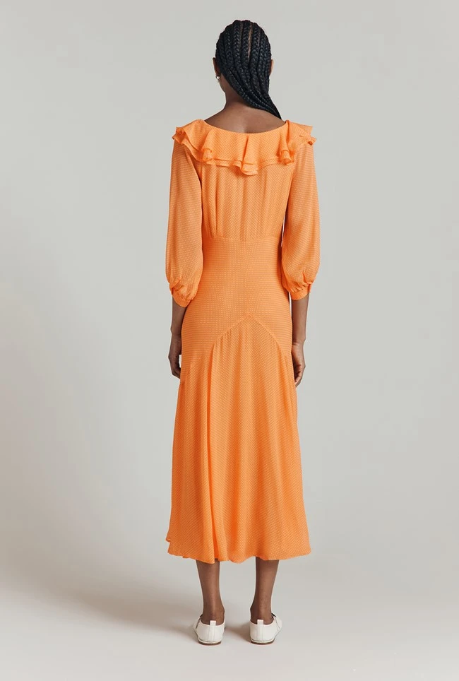 Poppy Polka Dot Godet Georgette Dress 5 Poppy Polka Dot Godet Georgette Dress - Image 3