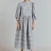 Nova Cotton Embroidered Midi Dress -Ghost Fashion Store D08G054A B42 31645 650px 964px
