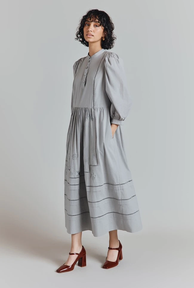 Nova Cotton Embroidered Midi Dress 5 Nova Cotton Embroidered Midi Dress - Image 3