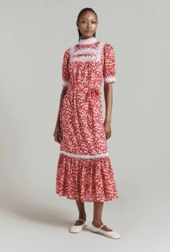 Josephine Ditsy Floral Printed Cotton Lace Trim Dress 9 Josephine Ditsy Floral Printed Cotton Lace Trim Dress -Ghost Fashion Store D08G055A Z24 31479 650px 964px