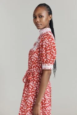 Josephine Ditsy Floral Printed Cotton Lace Trim Dress 10 Josephine Ditsy Floral Printed Cotton Lace Trim Dress -Ghost Fashion Store D08G055A Z24 31480 650px 964px