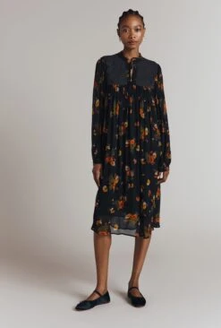 Penelope Mixed Floral Print Dress -Ghost Fashion Store D09G036 Z47 32413 650px 964px