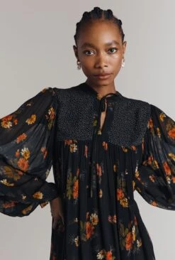 Penelope Mixed Floral Print Dress -Ghost Fashion Store D09G036 Z47 32417 650px 964px