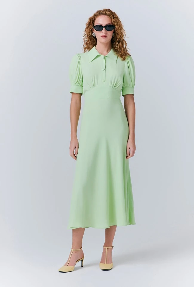 Wilma Crepe Midi Tea Dress 4 Wilma Crepe Midi Tea Dress - Image 2